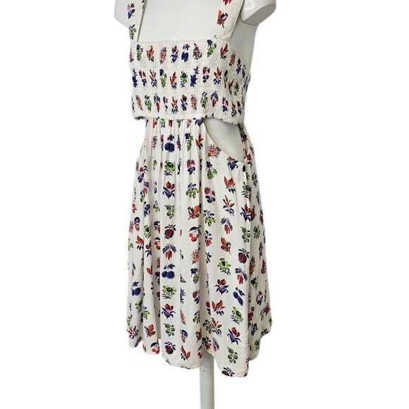 Anthropologie The Piper Bandeau Cutout Mini Dress Smocked, Floral, Size M, NWT - Picture 9 of 10
